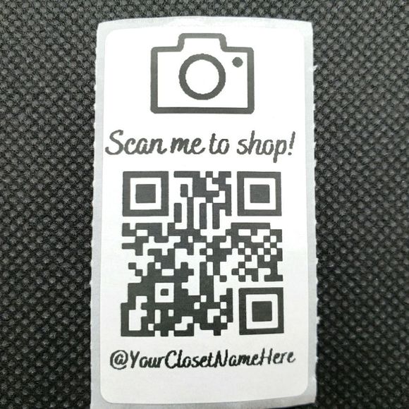 8/$20 40ct Customizable Stickers 2.25" x 1.25" White Labels With Your QR Code - Picture 1 of 1